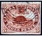 SG8. 1852 3d Brown-red. Brilliant fine used...