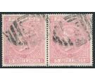 SG Z88. 1867 5/- Rose. Pair used In Valpariso...