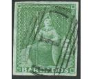 SG1. 1855 (1/2d) Yellow-green. Brilliant fine used...