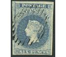 SG10. 1857 6d Slate-blue. Brilliant fine used...