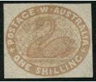 SG4c. 1855 1/- Pale brown. Superb fresh unused...