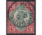 SG206a. 1887 4 1/2d Green & deep bright carmine. Outstanding use