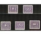 SG D1-D8. 1906 Set of 5. Brilliant fresh U/M mint...