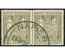 SG F152. 1931 7/6 Olive-grey. Exceptional used pair...