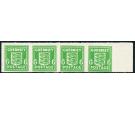 SG1h. 1943 1/2d Emerald green. 'Imperforate between, horizontal 