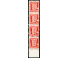 SG2a. 1941 1d Scarlet. "Imperforate Between, Vertical Pair'. U/M