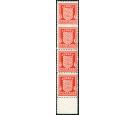 SG2a. 1941 1d Scarlet. "Imperforate Between, Vertical Pair'. U/M