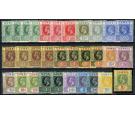 SG86-102. 1912 Set of 17 plues every shade. Brilliant fresh mint