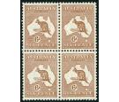 SG73. 1923 6d Chestnut. Brilliant fresh U/M mint block...