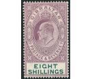 SG74. 1911 8/- Purple and green. Superb fresh mint...