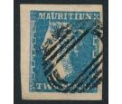 SG43a. 1859 2d Blue. Superb used with large margins...