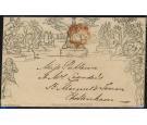 1840 1d Mulready Envelope with Red M.X. Scarce...