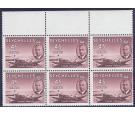 SG166b. 1952 45c Purple-brown 'St. Edwards Crown'. Top sheet mar