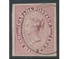 SG21a. 1857 1/2d Deep rose. 'Vertically Ribbed Paper'. Fantastic