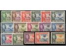 SG150-161. 1938 Set of 16. Brilliant fresh U/M mint...