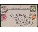 SG3,6,7,11. 1900 All brilliant fine used on cover...