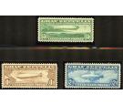 1930. Zeppelin Set of 3. Brilliant fresh U/M mint...