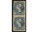 SG117a. 1893 8c Pale bluish grey. 'Imperforate' Vertical pair...