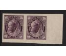 SG144a. 1897 2c Violet. 'Imperforate' Horizontal pair. Brilliant