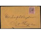 SG17. 1857 1/2d Deep rose. Affixed to clean, neat envelope...