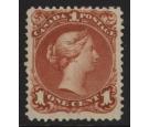 SG55. 1868 1c Red-brown. Superb fresh mint..