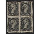 SG62. 1873 5c Black. Superb fresh mint block of four...