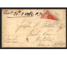 SG28a. 1860 Small local envelope bearing 10c. vermilion 'Bisecte