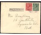 SG C2. 1923 Cover to Bath with strike of Cachet II in violet...