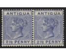 SG27a. 1886 2 1/2d Ultramarine Large '2' with slanting foot...