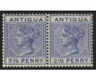 SG27a. 1886 2 1/2d Ultramarine Large '2' with slanting foot...