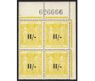 SG F215. 1942 11/- on 11s Yellow. Post Office fresh U/M mint blo