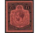 SG98. 1913 £1 Purple and black/red. Superb fresh mint...