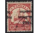 SG H3a. 1914 10pf Carmine 'Overprint Inverted'. A superb well ce