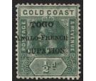 SG H34e. 1915 1/2d Green 'CUPATION' for 'OCCUPATION'...