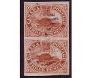 SG18. 1857 3d Red. A lovely used vertical pair boasting deep...