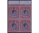 SG117. 1938 2/6 Black and red. Post Office fresh U/M mint block.