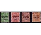 SG67a-70a. 1923 1/2d Green to 2d Orange (set, 4 values). Superb 