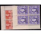 SG M20-M21. 1947 5/- Red and 10/- Ultramarine in matched Post Of