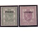 SG F4s+F5s. 1897 $2 Dull bluish green and 1902 $3 dull mauve 'SP