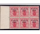 SG A3. 1911 1d Carmine. Post Office fresh U/M mint block fo 6...