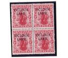 SG A3var. 1911 1d Carmine. Post office fresh U/M mint block of f