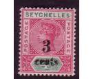 SG15b. 1893 3c on 4c 'Surcharge Double'. A wonderfully fresh and