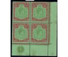 SG119bd/119be. 1942 10/- Yellow-green and carmine/green Perf. 14