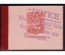 SG SB3a. 1912 25c Booklet. Red on Pink cover. Handstamped 'NOTIC