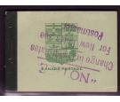 SG SB4ab. 1913 25c Booklet. Pale Green cover. Handstamp 'Inverte