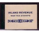 SG SB. 1915 50c Inland Revenue Booklet. War Tax Stamps. Pristine