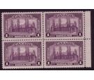 SG367. 1938 $1 Violet. Post Office fresh U/M block...