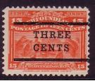 SG145. 1920 3c on 15c Bright scarlet. Superb fresh mint...