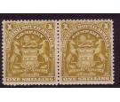 SG84b. 1907 1/- Deep olive-bistre. Superb fresh pair...