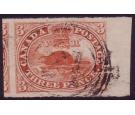 SG18. 1857 3d Red. A truly amazing used copy of...